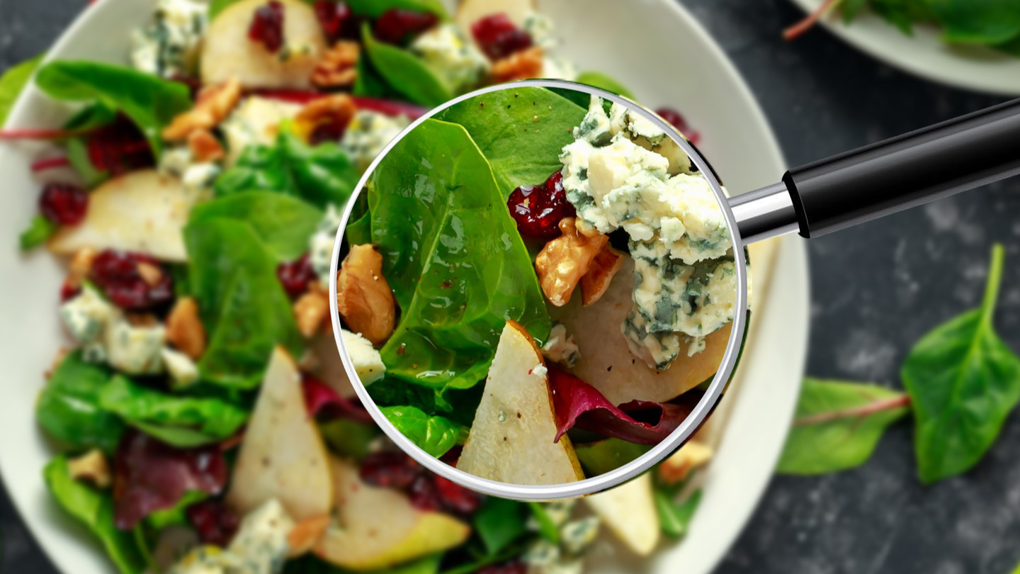 magnifier on a salad